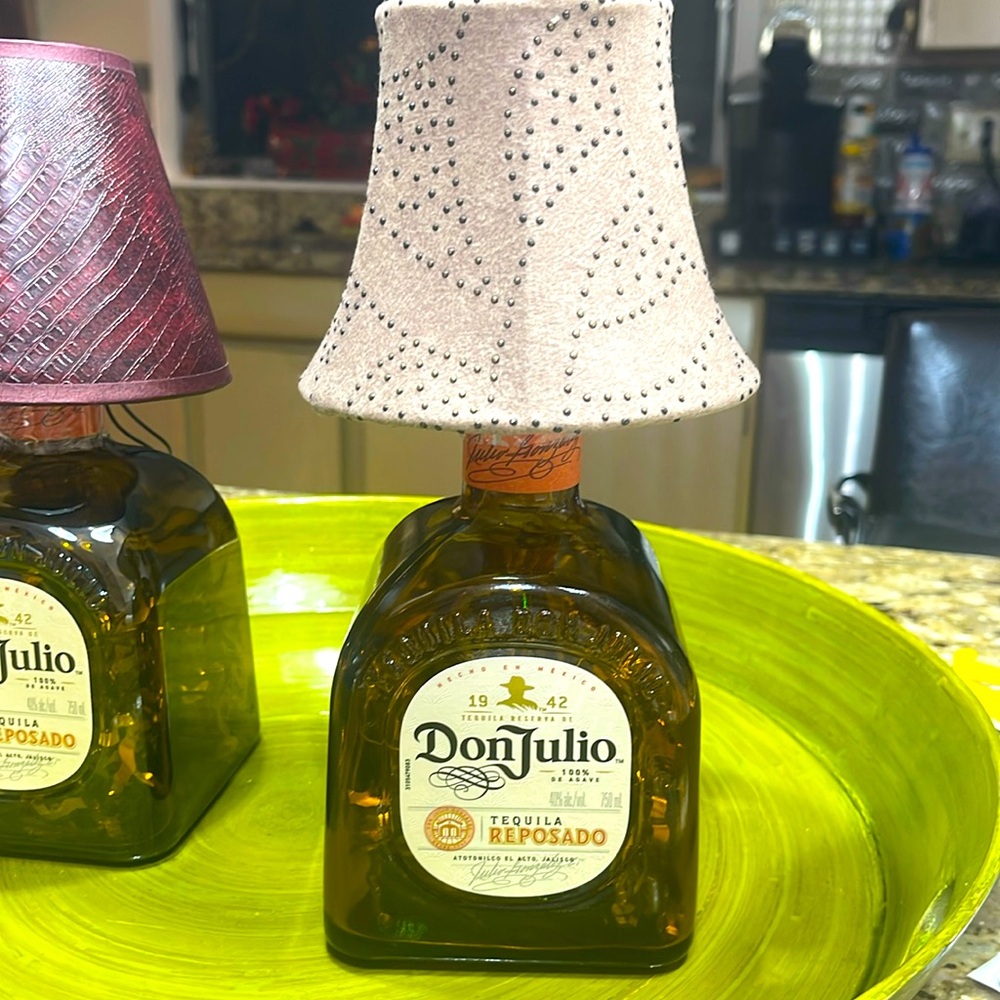 Unique bottle lamps, cordless travel, private lighting